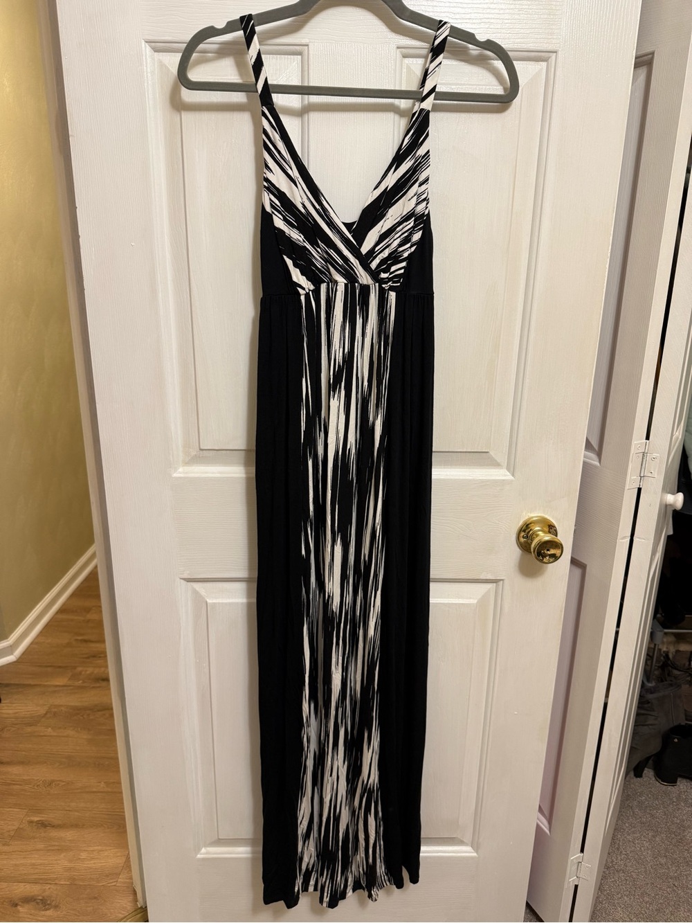 Soma Black & White Striped V-Neck Maxi Dress
